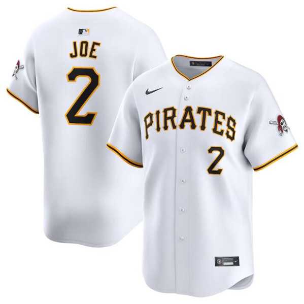 Men%27s Pittsburgh Pirates #2 Connor Joe White Home Limited Baseball Stitched Jersey Dzhi->pittsburgh pirates->MLB Jersey